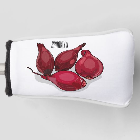 シャロット漫画イラストレーション ゴルフヘッドカバー (正面)