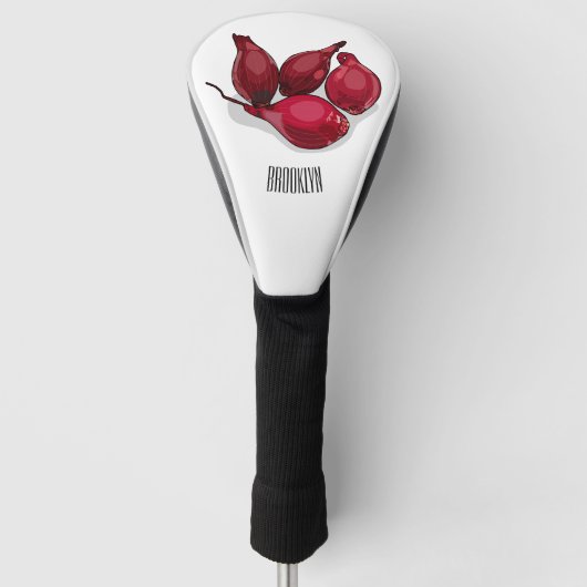 シャロット漫画イラストレーション ゴルフヘッドカバー (正面)