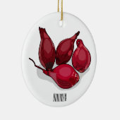 シャロット漫画イラストレーション セラミックオーナメント (右)