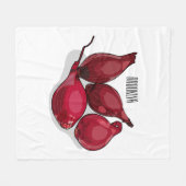 シャロット漫画イラストレーション フリースブランケット (正面(横))