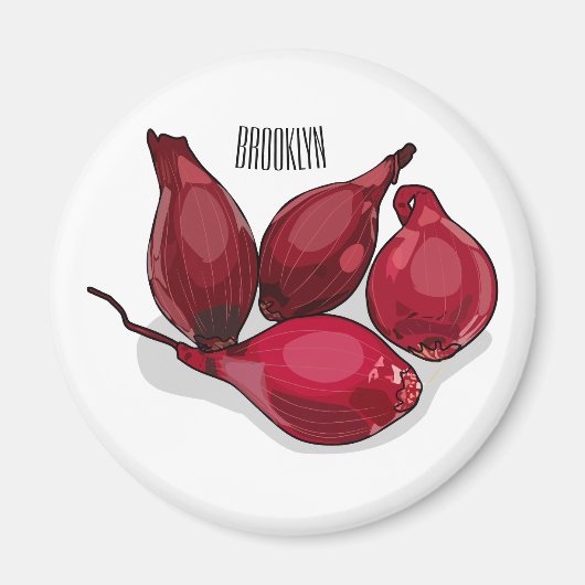 シャロット漫画イラストレーション マグネット (正面)