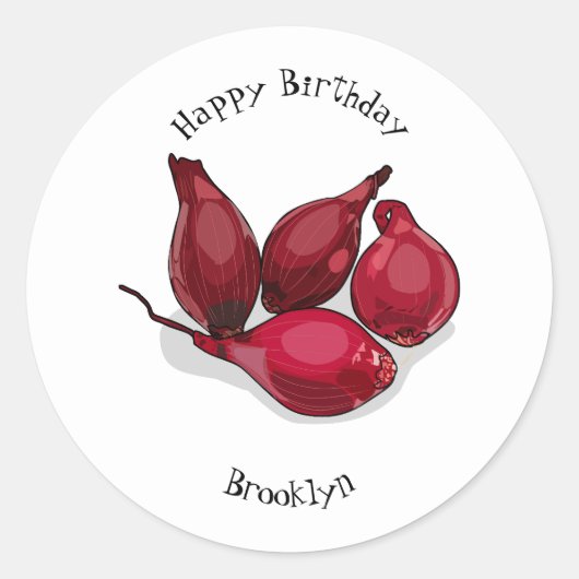 シャロット漫画イラストレーション ラウンドシール (正面)