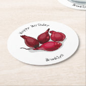 シャロット漫画イラストレーション ラウンドペーパーコースター (アングル)