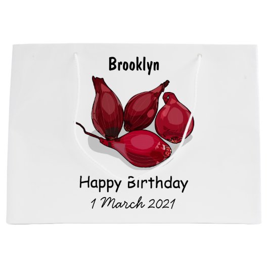 シャロット漫画イラストレーション ラージペーパーバッグ (正面)