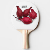 シャロット漫画イラストレーション 卓球ラケット (裏面)