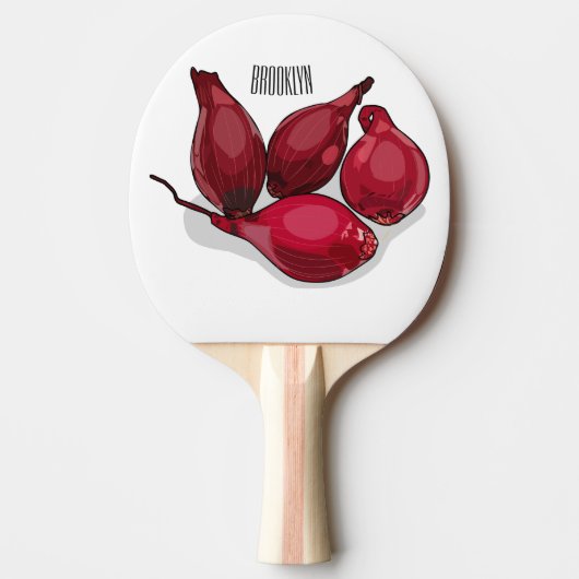 シャロット漫画イラストレーション 卓球ラケット (正面)