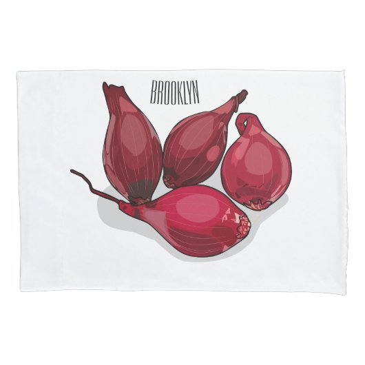 シャロット漫画イラストレーション 枕カバー (正面)