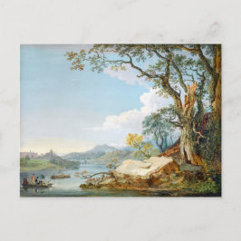 シャロプシャー州シュレウズベリーの川セバーン ポストカード