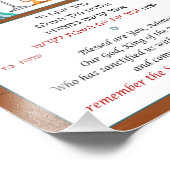 シャロムとヘブライ語の詩 フォトプリント (角)