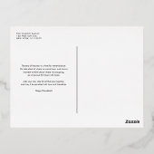 シャロムはっきりしたタイポグラフィブルーハッピーハヌッカ写真 箔シーズンポストカード (裏面)