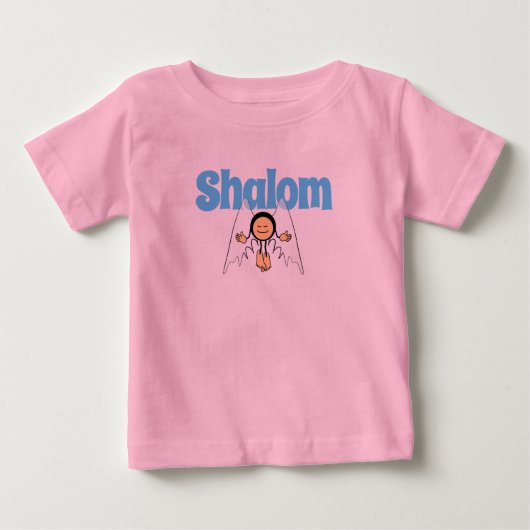 シャロムエンジェル絵文字 ベビーTシャツ (正面)