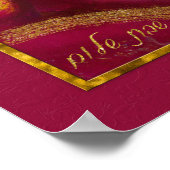 シャロムキャンドルヘブライ語アフリカ女性芸術 ポスター (角)