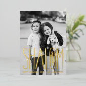 シャロムハヌッカホリデーフォトフォイルカード 箔シーズンカード (立ち正面)