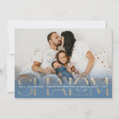 シャロムピースラブライトモダンハヌカー写真カード 招待状 (正面)