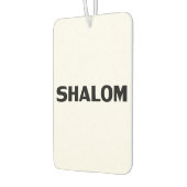 シャロムピース白黒ミニマルシンプルム車 カーエアーフレッシュナー (左)