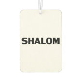 シャロムピース白黒ミニマルシンプルム車 カーエアーフレッシュナー (裏面)