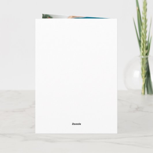 シャロムホワイトレタリングオーバーレイハッピーハヌカー シーズンカード (裏面)