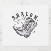 シャロムヤールカウボーイユダヤ教ハヌッカウエスト スパークリングワインラベル (シングルラベル)