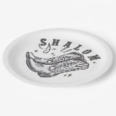 シャロムヤールカウボーイユダヤ教ハヌッカウエスト ペーパープレート (アングル)