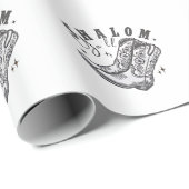 シャロムヤールカウボーイユダヤ教ハヌッカウエスト ラッピングペーパー (ロールコーナー)