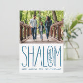 シャロムレタリングハヌッカフォトカード シーズンカード (スタンド正面)