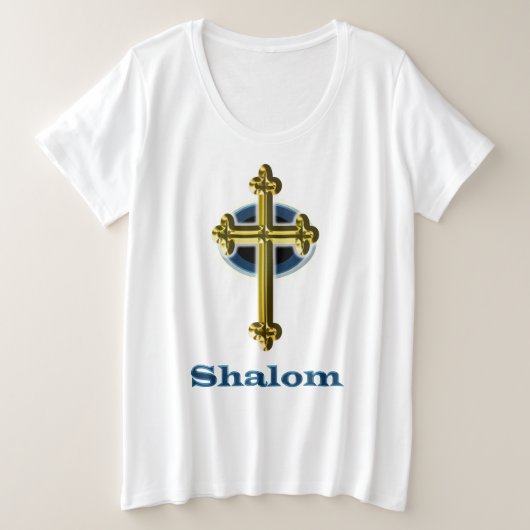 シャロム プラスサイズTシャツ (デザイン正面)