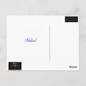 シャロム！青と金ゴールドはがき ポストカード (裏面)