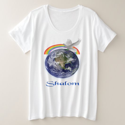 シャロムTシャツ プラスサイズTシャツ (デザイン正面)