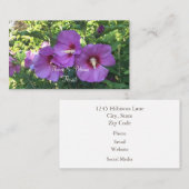 シャロンかわいらし・ハイビスカスのピンクのバラパーソナライズされた  名刺 (正面/裏面)