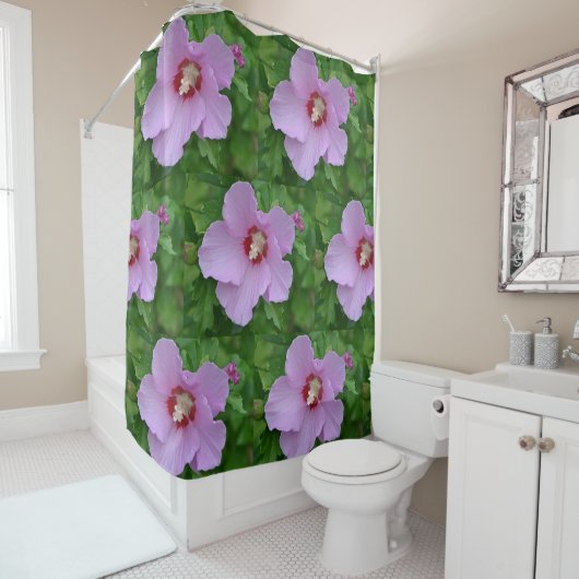 シャロンのピンク色のバラ シャワーカーテン (インサイチュ)