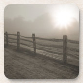 シャロンの近くの霧を通した塀そして日が差すこと コースター (正面)