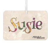 シャロンカラフルおもしろいエアーフレッシュナー：キュウリ – ミント カーエアーフレッシュナー (裏面)