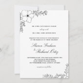 シャロンクラシックフローラ結婚式招待状 招待状 (正面)
