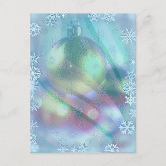 シャロンシャーペによるクリスマスオーナメント&スノーフレーク シーズンポストカード (正面)