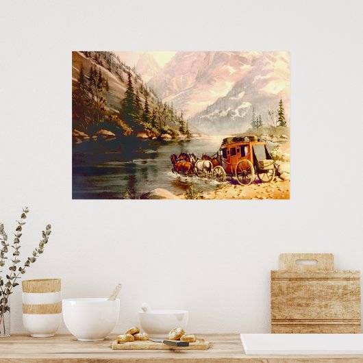 シャロンシャーペの川スタージコーチクロッシング ポスター (キッチン)