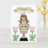 シャロンリアフォードによって健康な天使カードを得て下さい カード (黄色い花)