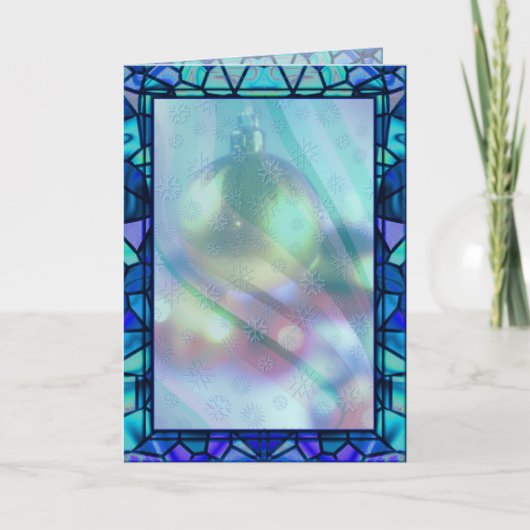 シャロン削りガラスによるクリスマスオーナメント シーズンカード (正面)