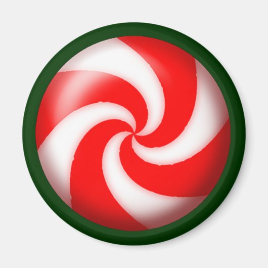 シャロン削り車によるピンホイールキャンディ マグネット (正面)