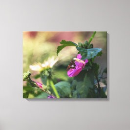 シャロン及び訪問者のバラ キャンバスプリント