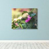 シャロン及び訪問者のバラ キャンバスプリント (インサイチュ (ウッドフロア))