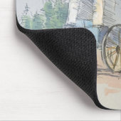 シャロン研ぎ車で覆ったワゴン マウスパッド (コーナー)