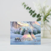 シャロン・シャープによるアパラチア馬のティピーキャンプ ポストカード (スタンド正面)