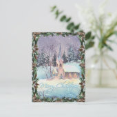 シャロン・シャープによるカントリー・チャーチ＆リース シーズンポストカード (スタンド正面)