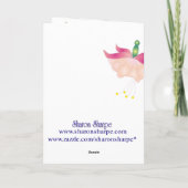 シャロン・シャープによるハミングバード シーズンカード (裏面)