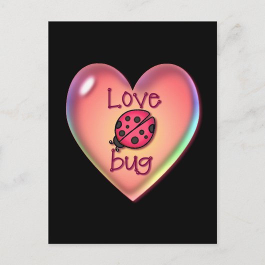 シャロン・シャープによるハート・バブル ポストカード (正面)