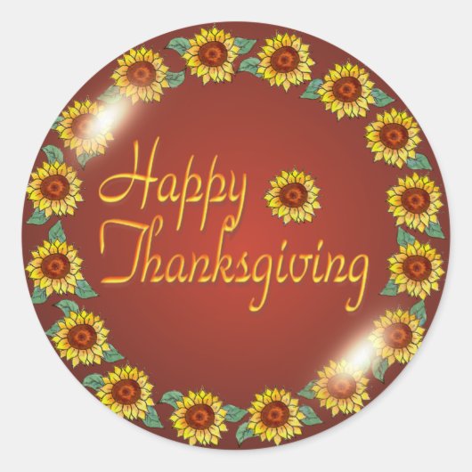 シャロン・シャープによるヒマワリ ラウンドシール (正面)