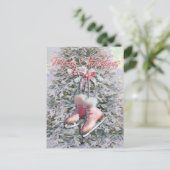 シャロン・シャープによるピンク色のアイススケート シーズンポストカード (スタンド正面)