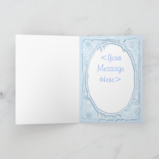 シャロン・シャープによる古い風車 & 氷柱 シーズンカード (内部)