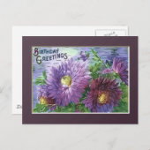 シャロン・シャープの誕生日フラワーギフト ポストカード (正面/裏面)