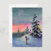 シャロン・シャーペによるクリスマスメールボックス シーズンポストカード (正面/裏面)